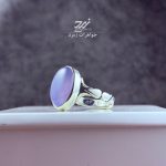 انگشتر نقره مردانه عقیق کبود یمنی