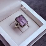 انگشتر نقره مردانه عقیق سوسنی حکاکی علی