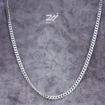 زنجیر نقره مردانه طرح کارتیه
