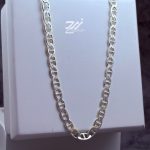 زنجیر نقره مردانه طرح T