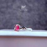 انگشتر نقره زنانه یاقوت سرخ آفریقایی
