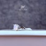انگشتر نقره زنانه عقیق یمنی کبود