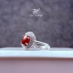 انگشتر نقره زنانه عقیق یمنی سرخ
