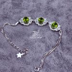 دستبند نقره زنانه جواهری زبرجد