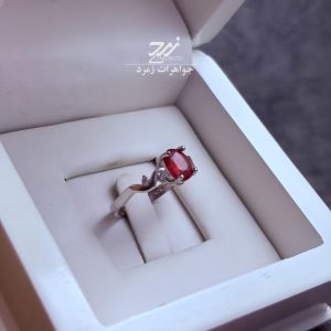 انگشتر نقره زنانه یاقوت سرخ آفریقایی