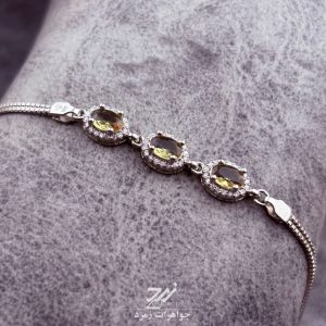 دستبند نقره زنانه جواهری الکساندریت