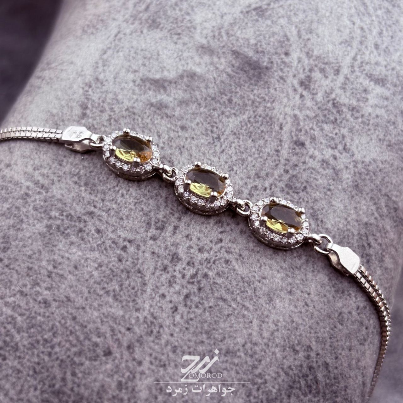 دستبند نقره زنانه جواهری الکساندریت دستبند نقره زنانه جواهری الکساندریت