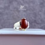 انگشتر نقره مردانه عقیق سرخ