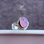 انگشتر نقره مردانه عقیق سوسنی حکاکی یا رقیه