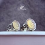 ست انگشتر زنانه مردانه عقیق نباتی یمنی
