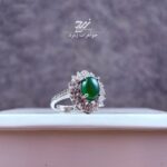 انگشتر نقره زنانه عقیق سبز