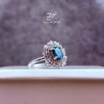 انگشتر نقره زنانه توپاز سبز