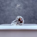 انگشتر نقره زنانه گارنت