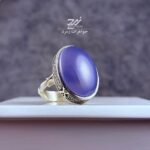 انگشتر نقره مردانه عقیق کبود یمنی حرز کبیر امام جواد (ع)