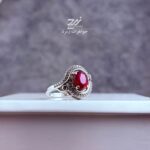 انگشتر نقره زنانه یاقوت سرخ آفریقایی