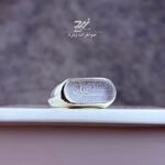 انگشتر نقره مردانه دُر نجف حکاکی علی