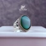 انگشتر نقره مردانه عقیق سبز