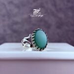 انگشتر نقره مردانه عقیق سبز