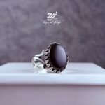 انگشتر نقره مردانه عقیق مشکی