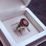 انگشتر نقره مردانه عقیق سرخ