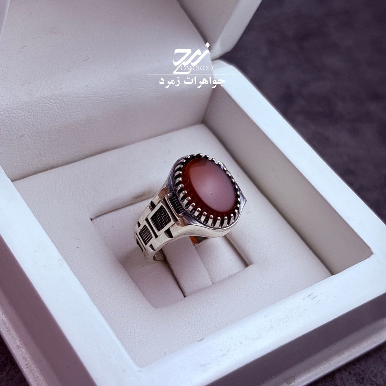 انگشتر نقره مردانه عقیق سرخ انگشتر نقره مردانه عقیق سرخ