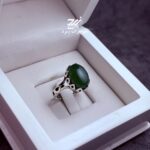 انگشتر نقره مردانه عقیق سبز