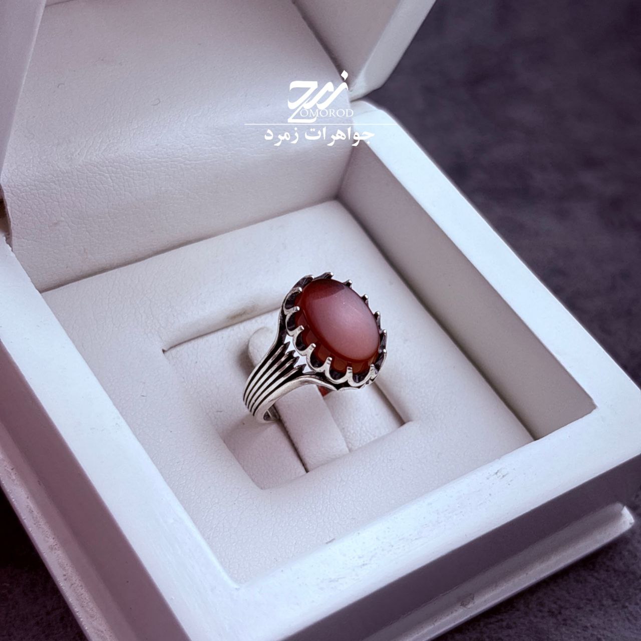 انگشتر نقره مردانه عقیق سرخ انگشتر نقره مردانه عقیق سرخ