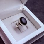 انگشتر نقره مردانه عقیق مشکی
