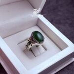 انگشتر نقره مردانه عقیق سبز