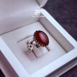 انگشتر نقره مردانه عقیق سرخ