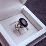 انگشتر نقره مردانه عقیق مشکی