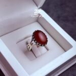 انگشتر نقره مردانه عقیق سرخ