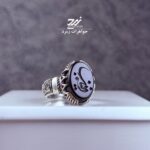 انگشتر نقره مردانه عقیق مشکی حکاکی زینب