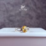 انگشتر نقره زنانه جواهری سیترین
