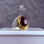 انگشتر نقره مردانه عقیق یمنی جزء