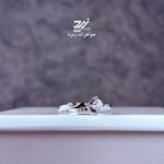 انگشتر نقره زنانه طرح تک نگین