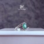 انگشتر نقره زنانه زمرد زامبیا