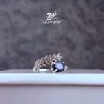 انگشتر نقره زنانه یاقوت کبود