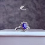 انگشتر نقره زنانه یاقوت کبود