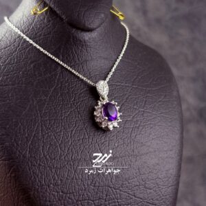 گردنبند نقره زنانه جواهری آمیتیست