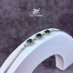 دستبند نقره جواهری زمرد زامبیا
