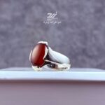 انگشتر نقره مردانه عقیق سرخ