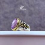 انگشتر نقره مردانه آمیتیست اصل