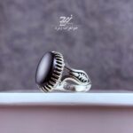 انگشتر نقره مردانه عقیق مشکی اصل