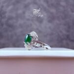 انگشتر نقره زنانه عقیق سبز