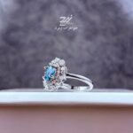 انگشتر نقره زنانه توپاز سبز