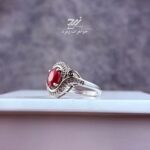 انگشتر نقره زنانه یاقوت سرخ آفریقایی