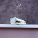 انگشتر نقره مردانه دُر نجف حکاکی علی