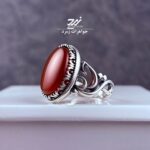 انگشتر نقره مردانه عقیق سرخ