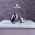 انگشتر نقره مردانه عقیق مشکی